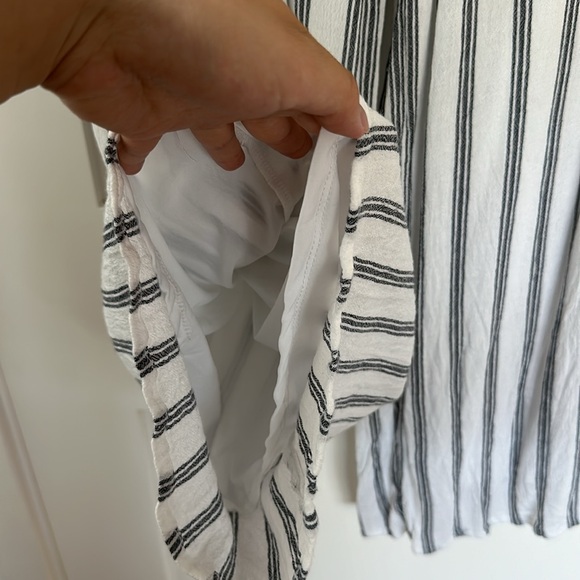 Hollister Blue & White Striped Wide-Leg Crepe Pants S - Picture 8 of 9